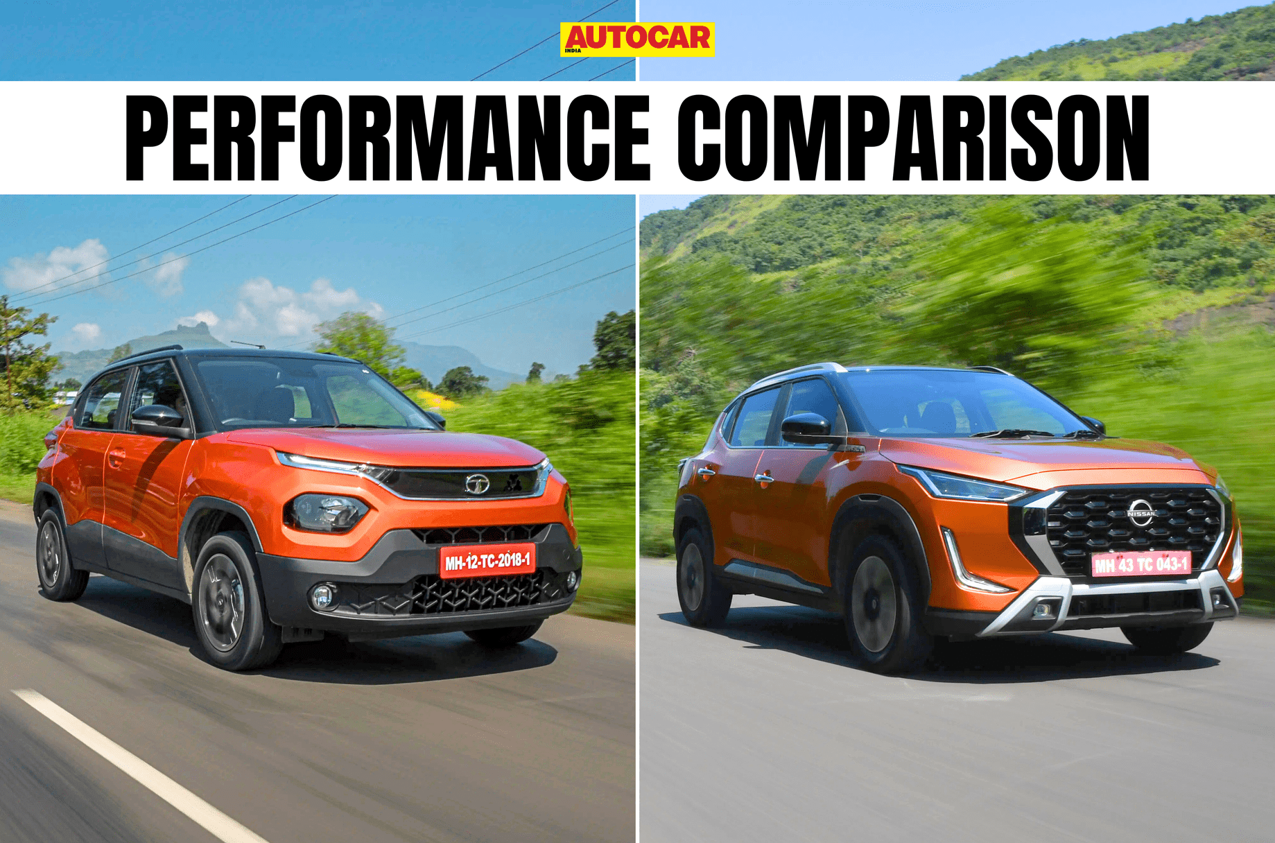 Tata Punch vs Nissan Magnite NA performance comparison